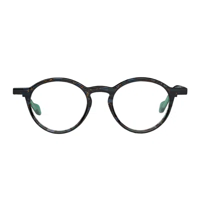 Matttew Cereus 1147 Verde Cristallo Nero Glasses In Green