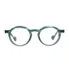 Matttew Checkers Eyeglasses In Green