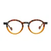 Matttew Checkers Eyeglasses In Orange