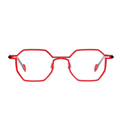 Matttew Cobalt 1556 Rosso Nero Glasses In Red