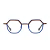 Matttew Doyenne 1658 Blu Marrone Glasses In Blue