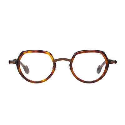 MATTTEW HACHI 6 TARTARUGATO/MARRONE NERO SATINATO GLASSES