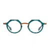 Matttew Ippon 105 Verde Smeraldo Marrone Glasses In Blue