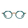 Matttew Ippon 105 Verde Smeraldo Marrone Glasses In Blue