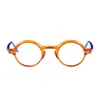 Matttew Murano 859 Dark Orange/blu Glasses In Arancione