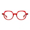 Matttew Octa 1735 Cristallo Rosso Glasses In Red