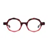 Matttew Pink Muse Acetate Rounded Hexagonal Sunglasses In Multi