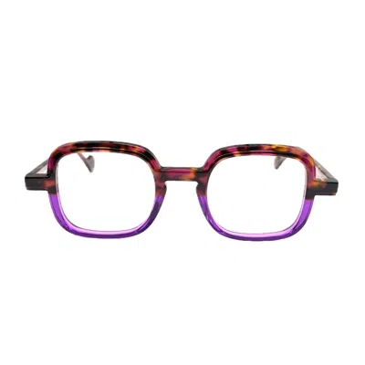 Matttew Purple Dominos Acetate Square Sunglasses In Multi