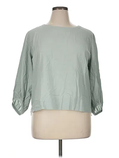 Pre-owned Matty M 3/4 Sleeve Blouse In Green