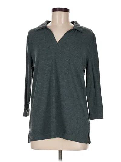 Pre-owned Matty M 3/4 Sleeve Top Gray Cowl Neck Tops