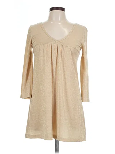 Pre-owned Matty M 3/4 Sleeve T-shirt In Brown