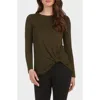Matty M Ada Front Twist Long Sleeve Top