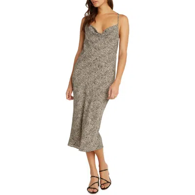Matty M . Amalfi Animal Slipdress In Black