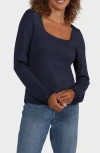Matty M Ashley Square Neck Long Sleeve Top