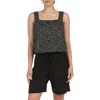 Matty M . Back Button Square Neck Tank In Black