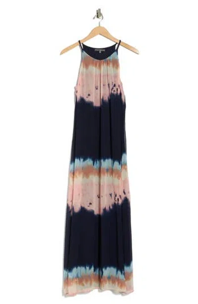 Matty M . Braided Trim Maxi Dress In Blue