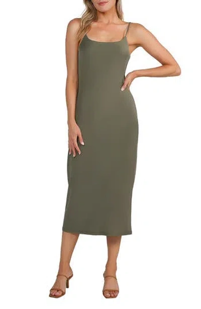 Matty M . Brio Slip Dress In Green