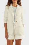 Matty M . Bronson Linen Blend Blazer In White