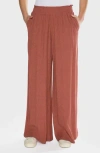 Matty M . Cannon Wide Leg Pants In Brown