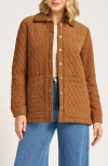Matty M . Canyon Quilted Corduroy Barn Jacket In Brown