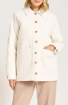 Matty M . Canyon Quilted Corduroy Barn Jacket In White
