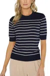Matty M Claire Sweater Top In Navy In Blue