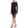 Matty M . Clio Long Sleeve Sheath Dress In Black