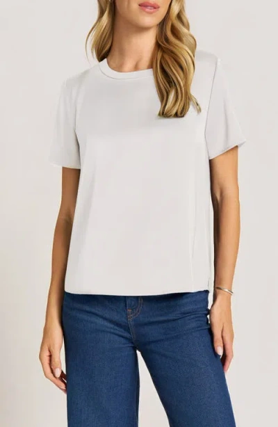 Matty M . Clove Satin T-shirt In White