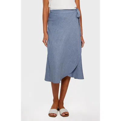 Matty M . Cora Wrap Skirt In Blue