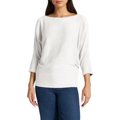 Matty M . Daphne Three Quarter Sleeve Top In Ivory
