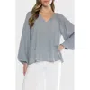 Matty M . Dawson Tie Top In Gray