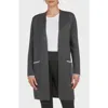 Matty M Double Knit Cardigan In Gray