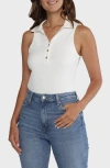 Matty M . Eliza Polo Tank Top In White
