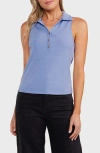 Matty M . Eliza Polo Tank Top In Blue