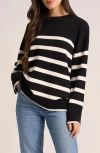 Matty M . Elliot Stripe Sweater In Black