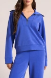 Matty M Farrah Half Zip In Blue