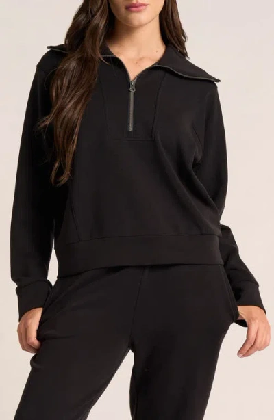 Matty M Farrah Half Zip In Black