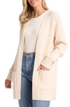 Matty M . Faye Longline Open Front Cardigan In Pink