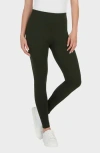 Matty M . Front Seam Ankle Leggings In Green