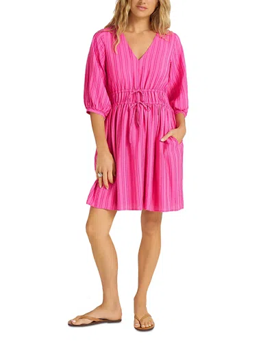 Matty M Giselle Drawstring Dress In Pink