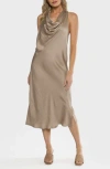 Matty M . Grotto Cowl Neck Midi Dress