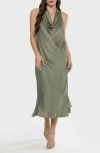 Matty M . Grotto Cowl Neck Midi Dress