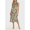 Matty M . Grotto Cowl Neck Midi Dress