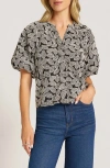 Matty M . Irie Embroidered Leaf Top In Multi