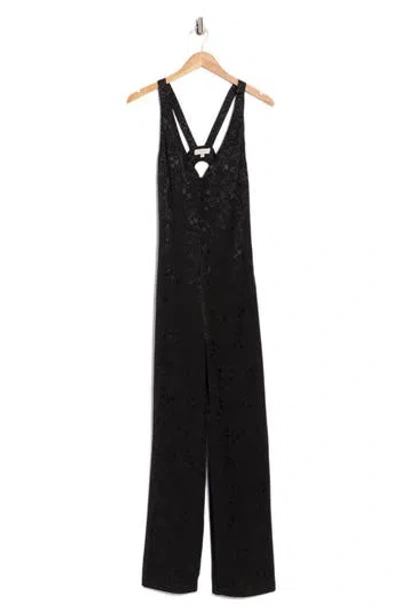 Matty M . Jacquard Jumpsuit In Black