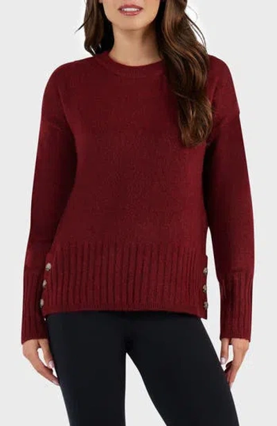 Matty M Jane Crewneck Sweater In Burgundy