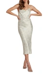 Matty M . Josie Leaf Slipdress In Green