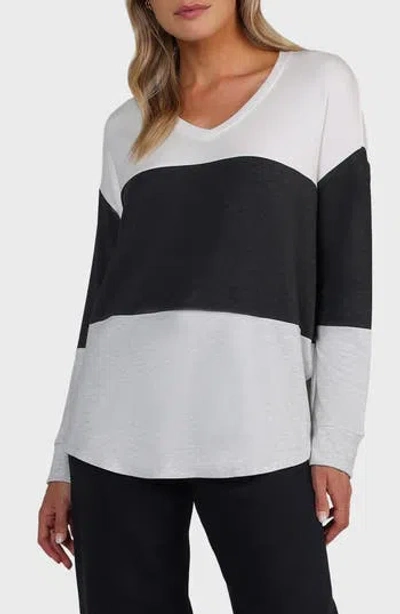 Matty M . Joyce Dolman Long Sleeve Top In Multi