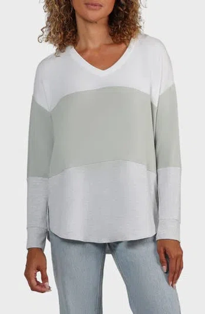 Matty M . Joyce Dolman Long Sleeve Top In Gray