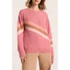 Matty M . Jules Colorblock Sweater In Pink